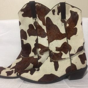 Brown & Tan Cowboy Boots, size 7.5B